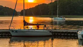 Zachód słońca nad jeziorem Kisajno, wrzesień 2023 r. - zdjęcie 16