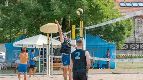 Otwarte Mistrzostwa Węgorzewa w Siatkówce Plażowej Mężczyzn - Sztynort 2023 - zdjęcie 30