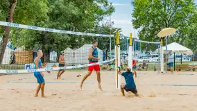 Otwarte Mistrzostwa Węgorzewa w Siatkówce Plażowej Mężczyzn - Sztynort 2023 - zdjęcie 32