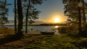 Zachód słońca nad jeziorem Mój, październik 2023 r. - zdjęcie 3