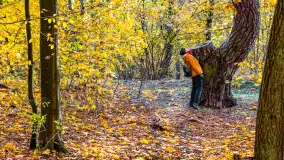 Złota mazurska jesień w Mrągowie nad jeziorem Juno - zdjęcie 46