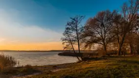 Zachód nad jeziorem Niegocin, listopad 2023 r. - zdjęcie 2