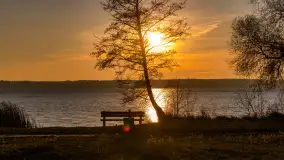 Zachód nad jeziorem Niegocin, listopad 2023 r. - zdjęcie 15