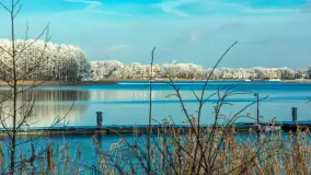 Zima w porcie Łabędzi Ostrów w Pięknej Górze, listopada 2023 r. - zdjęcie 33