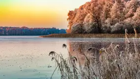 Zimowy zachód słońca nad jeziorem Mój, listopad 2023 r. - zdjęcie 7