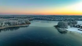 Zimowy zachód słońca nad jeziorem Mój, listopad 2023 r. - zdjęcie 37