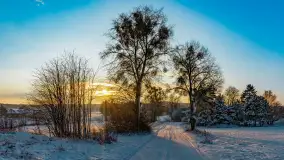 Wschód słońca w okolicach wsi Podlasie, grudzień 2023 r. - zdjęcie 10