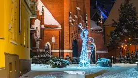 Zimowy Kętrzyn w nocy, styczeń 2024 r. - zdjęcie 34