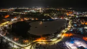 Zimowy Kętrzyn w nocy, styczeń 2024 r. - zdjęcie 42