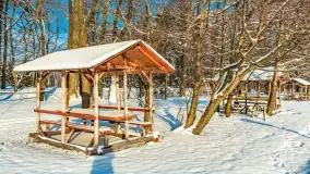 Zimowo i przed zachodem słońca na przystani Harsz Zdorkowo - zdjęcie 13