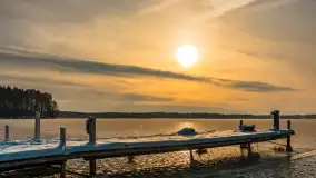 Uroki zimy nad jeziorem Dargin w porcie Dziki Harsz - zdjęcie 27