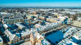 Zimowy Pisz na ujęciach z drona, styczeń 2024 r. - zdjęcie 4