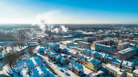 Zimowy Pisz na ujęciach z drona, styczeń 2024 r. - zdjęcie 45