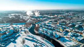 Zimowy Pisz na ujęciach z drona, styczeń 2024 r. - zdjęcie 3