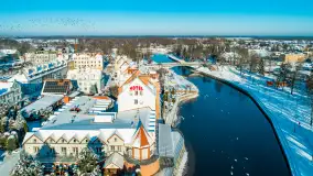 Zimowy Pisz na ujęciach z drona, styczeń 2024 r. - zdjęcie 35