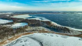 Różne miejsca na Mazurach na zimowych zdjęciach z drona, styczeń 2024 r. - zdjęcie 22