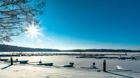 Jezioro Bełdany i Mazurski Raj w zimowej scenerii, styczeń 2024 r. - zdjęcie 43