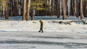 Zimowy spacer nad jeziorem Gołdopiwo niedaleko Żabinki, styczeń 2024 r. - zdjęcie 18