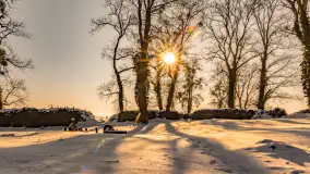 Zamek Krzyżacki, a teraz kościół w Bezławkach w zimowej scenerii, styczeń 2024 r. - zdjęcie 20