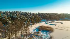 Bełdany, Piaski i Mazurski Raj z lotu ptaka, styczeń 2024 r. - zdjęcie 20