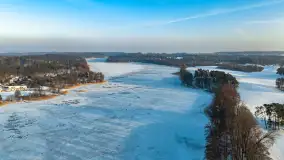 Jezioro Tajty i wieś Wrony przed zachodem słońca, styczeń 2024 r. - zdjęcie 17