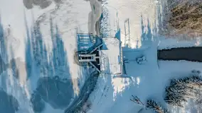 Zimowa rzeka Dajna niedaleko Wilkowa, styczeń 2024 r. - zdjęcie 11