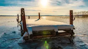 Zimowe jezioro Gołdopiwo w okolicach Przerwanek, styczeń 2024 r. - zdjęcie 3