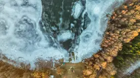 Wschód słońca z resztkami zimy nad jeziorem Siercze, styczeń 2024 r. - zdjęcie 13