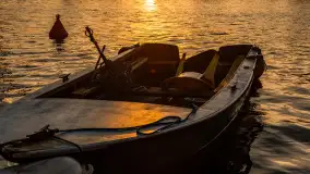 Zachód słońca w Mikołajkach, luty 2024 r. - zdjęcie 5