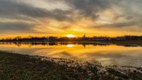 Zachód i rozlewiska przy Karolewie, luty 2024 r. - zdjęcie 11