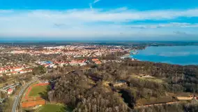 Mazury z drona przy jeziorze Kisajno, luty 2024 r. - zdjęcie 15