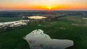 Zachód słońca nad stawami w Martianach, marzec 2024 r. - zdjęcie 17
