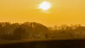 Zachód słońca nad Mazurskimi polami, Wopławki, marzec 2024 r. - zdjęcie 3