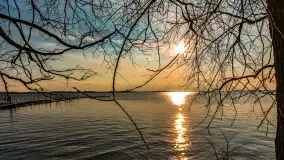 Jezioro Dargin przed zachodem słońca, marzec 2024 r. - zdjęcie 45