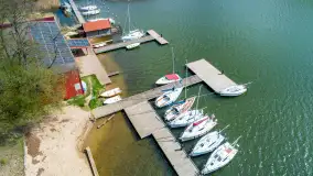 Ruciane-Nida, jezioro Nidzkie i OW Wodnik, wiosennie z drona - zdjęcie 33