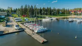 Port Ryn Marina Sośnica z drona, kwiecień 2024 r. - zdjęcie 16