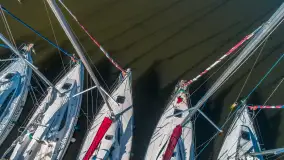 Port Ryn Marina Sośnica z drona, kwiecień 2024 r. - zdjęcie 4