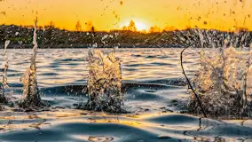 Zachód słońca nad jeziorem Salęt, kwiecień 2024 r. - zdjęcie 13