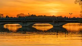 Zachód słońca nad jeziorem Ełckim w Ełku, maj 2024 r. - zdjęcie 23