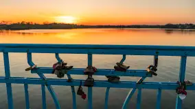 Zachód słońca nad jeziorem Ełckim w Ełku, maj 2024 r. - zdjęcie 16