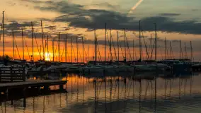 Wschód słońca w PTTK Wilkasy, jezioro Niegocin, maj 2024 r. - zdjęcie 16