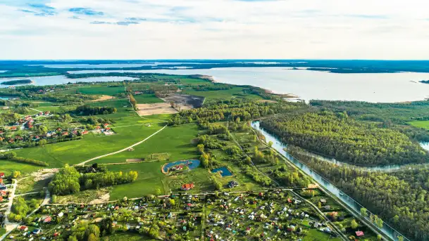 Węgorzewo z lotu ptaka, kwiecień 2024 r. - zdjęcie 3