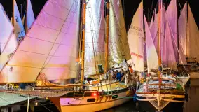 XXV Zlot Klubu Jacht Oldtimer, zdjęcia nocne, sierpień 2024 r. - zdjęcie 25