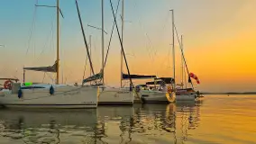 Zachód słońca nad Darginem złapany z wody, wrzesień 2024 r. - zdjęcie 11