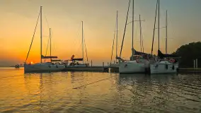 Zachód słońca nad Darginem złapany z wody, wrzesień 2024 r. - zdjęcie 3