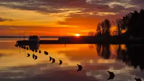 Wschód słońca PTTK Wilkasy, Niegocin, grudzień 2024 r. - zdjęcie 4