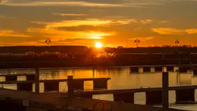 Zachód słońca, Ekomarina Giżycko, grudzień 2024 r. - zdjęcie 24