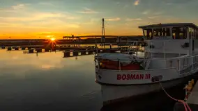 Zachód słońca, Ekomarina Giżycko, grudzień 2024 r. - zdjęcie 5