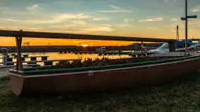 Zachód słońca, Ekomarina Giżycko, grudzień 2024 r. - zdjęcie 11