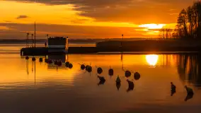 Wschód słońca nad jeziorem Niegocin w Wilkasach, grudzień 2024 r. - zdjęcie 30